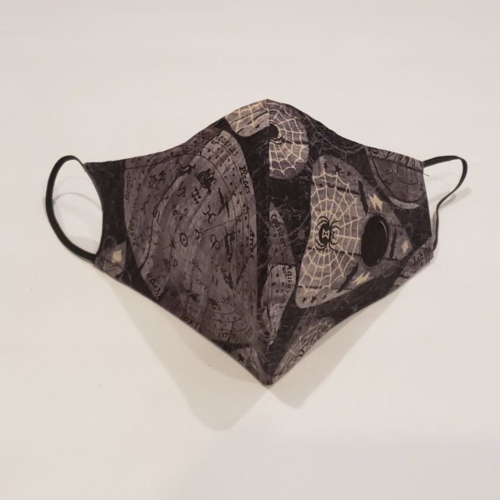 NEW Zodiac Ouija Gray Face Covering Mask sz M/L - Picture 1 of 7